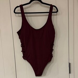 The Bikini Lab Deep Red Swimsuit